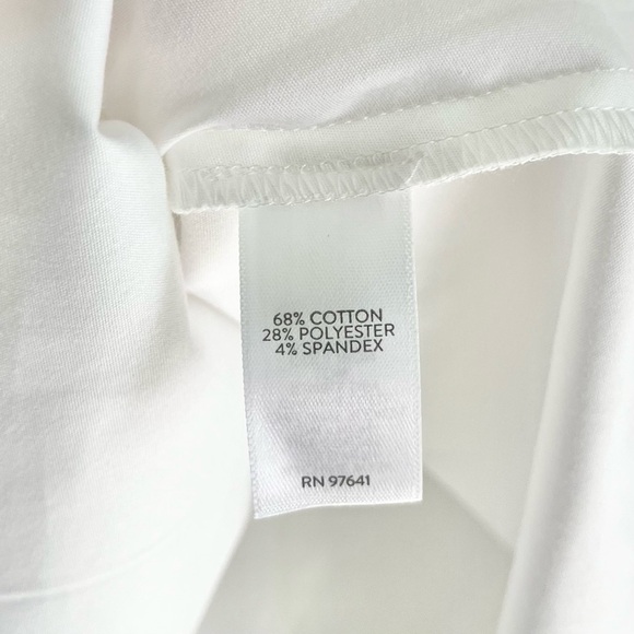 NWT J. Jill Women’s Cold Shoulder Ruffle Knee Length Dress White Small‎ Petite - Picture 9 of 10